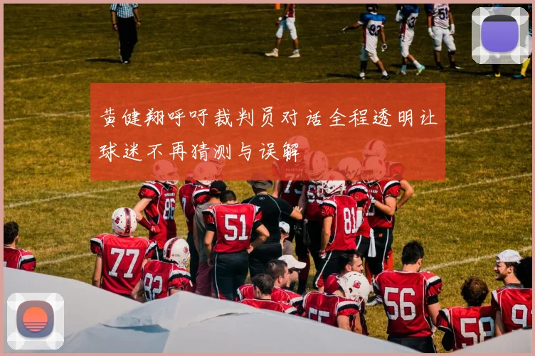 黄健翔呼吁裁判员对话全程透明让球迷不再猜测与误解